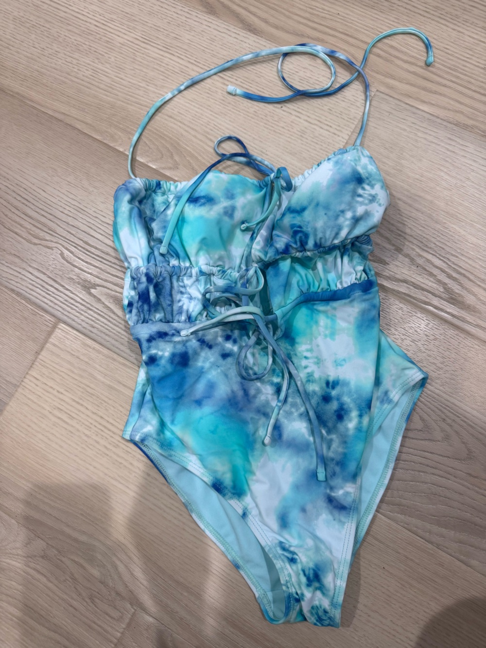 Decree Blue Tie-Dye One-Piece Swimsuit